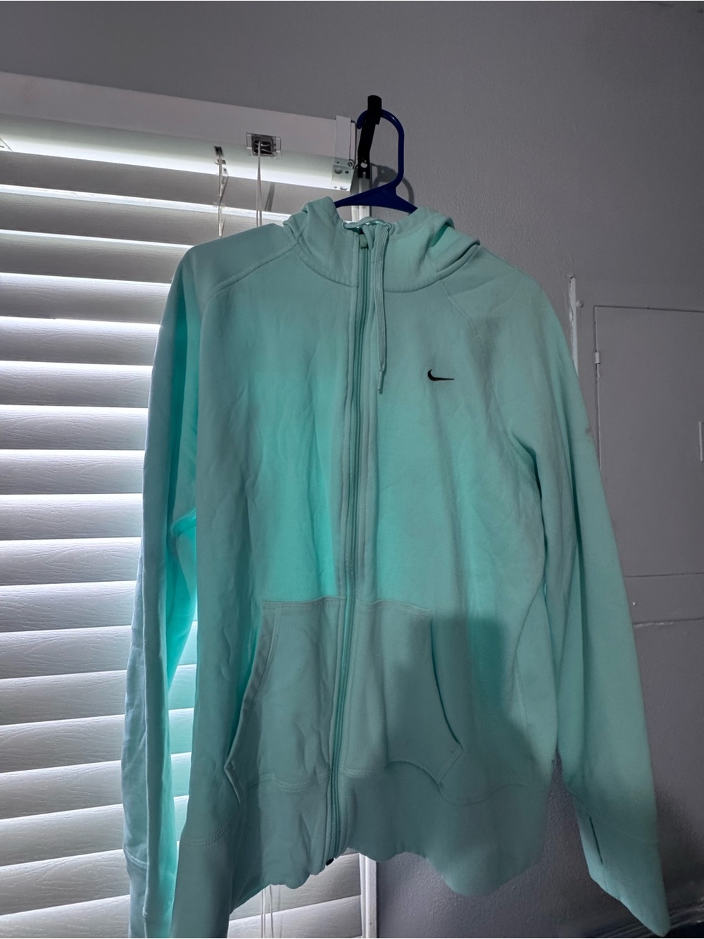 Nike Light Mint Green Full-Zip Hooded Sweatshirt